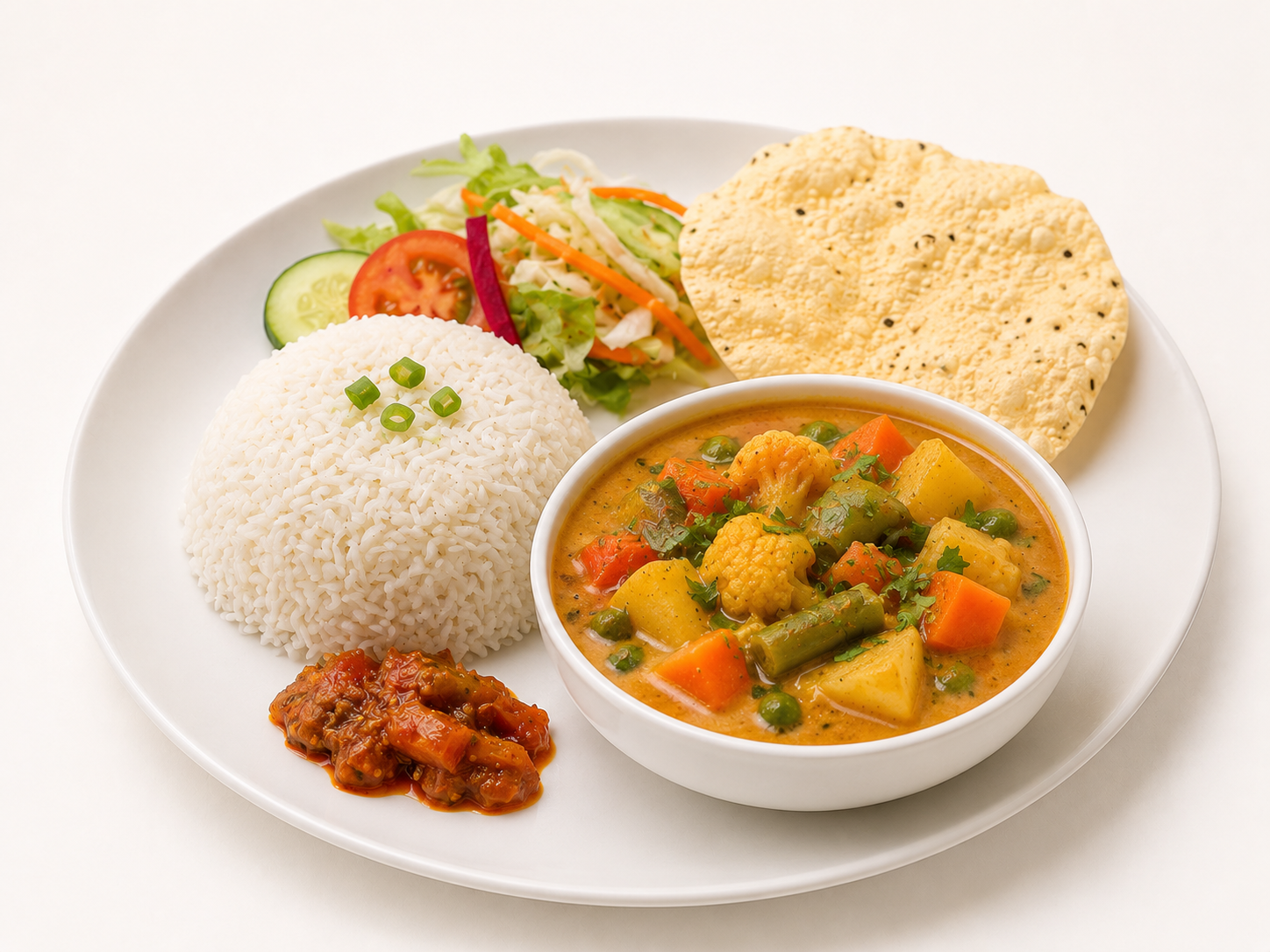 Mix Veg Curry Rice